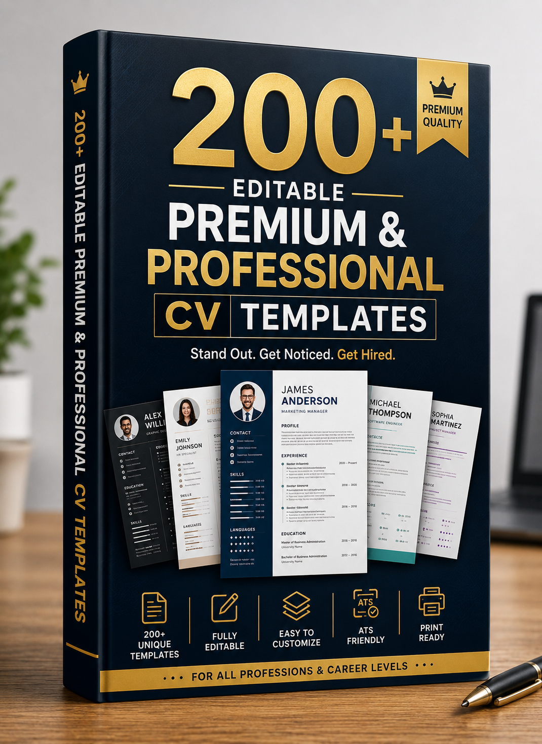 200+ Editable Premium & Professional CV Templates